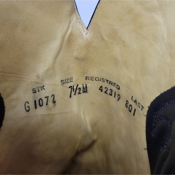 Corral Studded Inlay Leather Pointed Toe Western Cowboy Boots Country Size 7.5 M - Picture 8 of 10